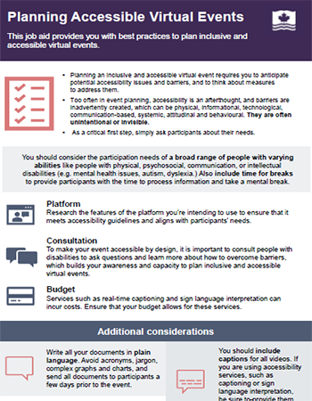 Planning Accessible Virtual Events
