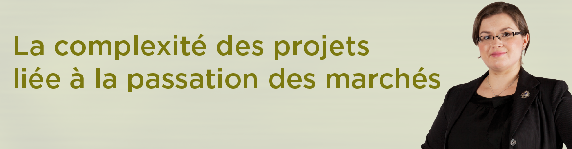 La complexité des projets liée à la passation des marchés