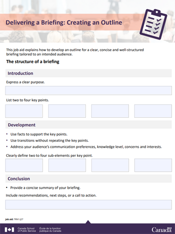 Delivering a Briefing: Creating an Outline (TRN1-J27)