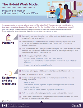 The Hybrid Work Model: Preparing to Work at a Government of Canada Office