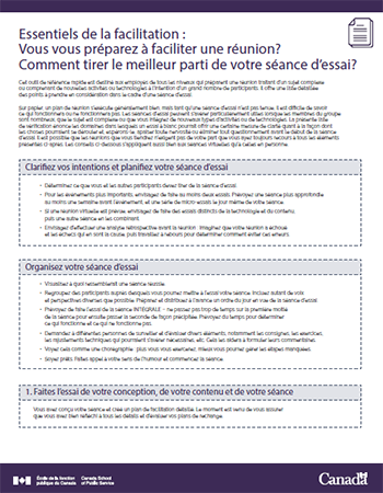 Vous vous préparez à faciliter une réunion? Comment tirer le meilleur parti de votre séance d'essai?