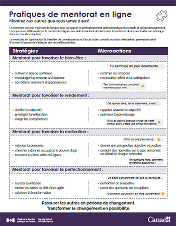 Pratiques de mentorat en ligne