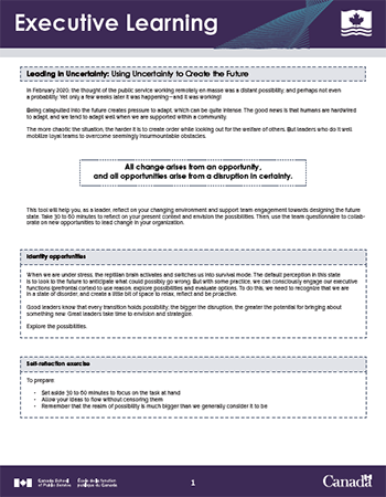 Using Uncertainty to Create the Future