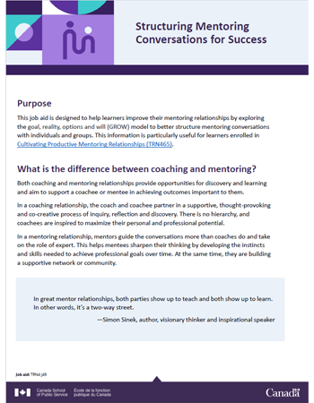 Structuring Mentoring Conversations for Success