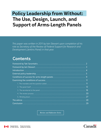 Policy Leadership from Without: The Use, Design, Launch, and Support of Arms-Length Panels
