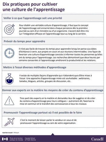 Dix pratiques pour cultiver une culture de l'apprentissage