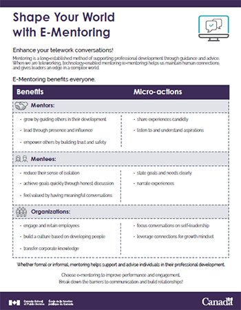 Shape Yyour Wworld with E-Mentoring!