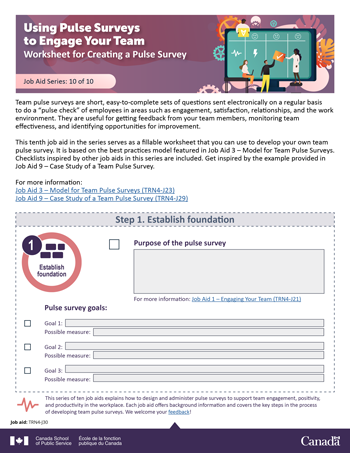 Using Pulse Surveys to Engage Your Team: Worksheet for Creating a Pulse Survey